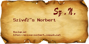 Szivós Norbert névjegykártya